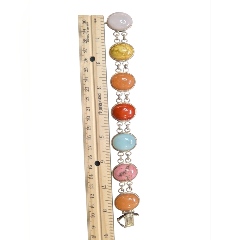 Sterling Silver Vintage Whitney Kelly Multi-Stone Bracelet - Picture 8 of 11